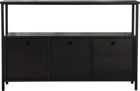 Masă consolă neagră cu aspect mat 29,5x120 cm Solace – Kalune Design