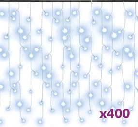 vidaXL Lumini de perdea tip gheață 400 LED-uri alb rece 8 funcții 10 m