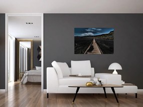 Tablou drumul de lemn în amurg (90x60 cm)