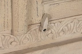 Dulap din lemn masiv de mango sculptat manual, finisaj antichizat, „Glory”