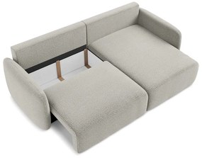 Colțar gri deschis extensibil/cu spațiu de depozitare (cu colț pe partea dreaptă) Kalena – Makamii