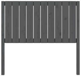 Tablie de pat, gri, 105,5x4x100 cm, lemn masiv de pin 1, Gri, 105.5 x 4 x 100 cm