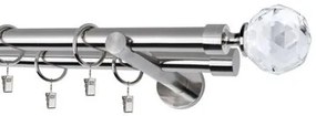 Galerie dubla PICIOR UNIVERSAL - KULA CRISTAL19/19 - INOX (Alege marime: 280 cm)