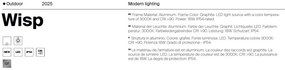 Lampa LED decorativa iluminat exterior IP54 Wisp