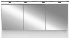 Dulap cu oglindă Luna 120, alb, superior