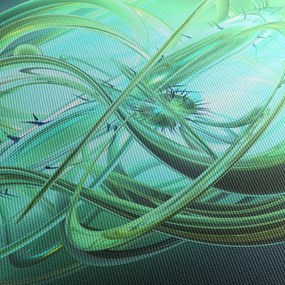 Tabloul cu abstracție verde (70x50 cm)