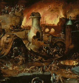Hieronymus (school of) Bosch - Artă imprimată Hell, (40 x 40 cm)