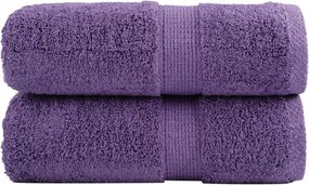 vidaXL Prosoape de baie premium SOLUND, 2 buc., violet, 30x30 cm, 600 g/m²