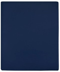 Cearsaf de pat cu elastic, 2 buc, bleumarin, 140x200 cm, bumbac