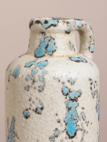 Set 2 vase decorative din ceramica, cu design mediteranean si finisaj antichizat