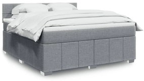 vidaXL Pat continental, gri deschis, 180x200 cm, material textil