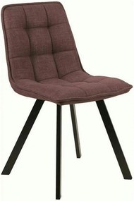 Scaun ELLIS, maro/negru, stofa clasica/metal, 46x42x88 cm