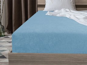 Cearsaf din frote POLY bleu 90 x 200 cm