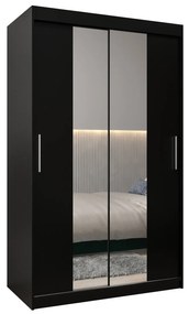 Dulap de haine 120 cm Toki 1 (negru mat + negru mat). 1064892