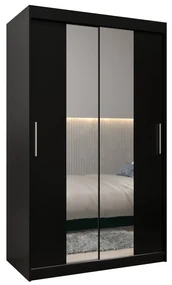 Dulap de haine 120 cm Toki 1 (negru mat + negru mat). 1064892