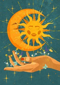 Ilustrație Sun and moon in my hand, Raissa Oltmanns