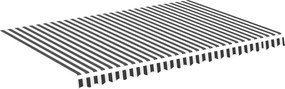 vidaXL Pânză de rezervă copertină, antracit și alb, 4,5x3 m