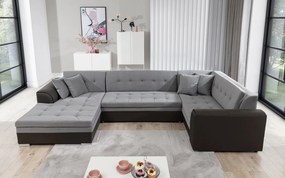 Colțar lemn masiv Formă U Extensibil Damasc 340x190cm Personalizabil