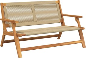 vidaXL Mobilier de grădină Bej 122 x 78 x 73 cm Lemn Solid de Acacia
