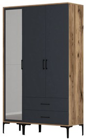 Dulap de haine Kiara RT (Nuc + antracit). 1088481