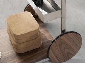 Gheridon/ masuta laterala design LUX Walnut AC 3116-C1701-NOGAL