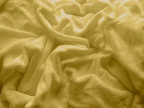 Cearsaf Cocolino microplus cu elastic SOFT 90x200 cm mustar