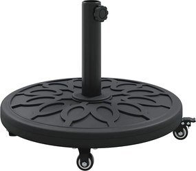vidaXL Bază pentru umbrelă Art Deco Negru Ø 45 x 39,5 cm Fier