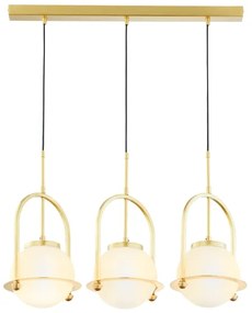 Jupiter 1917 - Lustră suspendată pe cablu ROSSO 3xE27/15W/230V aurie