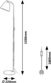 Lampadar MALIA 1xE27/25W/230V Rabalux 3096
