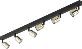 Plafonieră LED TOP 6xGU10/10W/230V negru/auriu