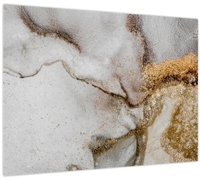 Tablou pe sticlă - Cerneală de marmură (70x50 cm)