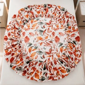 Cearsaf din microfibra AUTUMN LEAVES colorat 180x200 cm