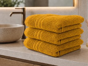 Prosop de baie CLASSIC COLOR 70 x 140 cm mustar, 100% bumbac