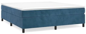 3121136 vidaXL Cadru de pat, albastru închis, 180x200 cm, catifea