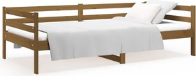 vidaXL Pat de zi, maro miere, 90x190 cm, lemn masiv de pin