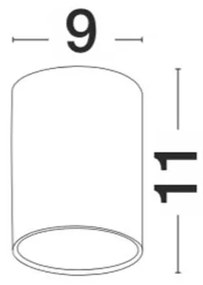 Spot LED aplicat de exterior IP65 CECI negru 9cm NVL-9200611