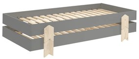 Set MODULO format din 2 Pat copii MODULO (90 x 200 cm) cu picioare Pat copii în formă de săgeată.