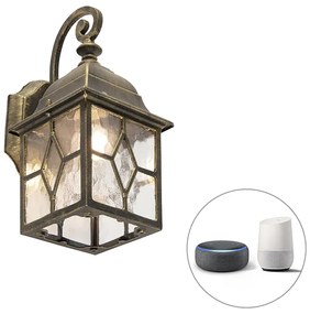 Lampă de perete exterioară inteligentă romantică bronz cu Wifi A60 - Londra