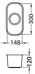 Chiuveta bucatarie mica, Alveus Variant 110