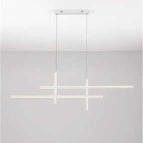 Lustra suspendata LED design modern ANTAMA alb