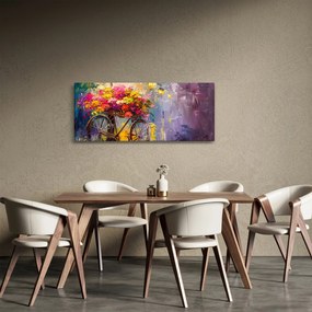 Tablou - Roată cu flori (120x50 cm)