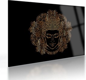Tablou pe sticlă - Buddha auriu (70x50 cm)