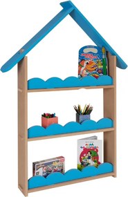 Minibiblioteca Bruno natur - albastru