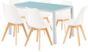 Nuvia 6+1 set de luat masa alb-alb