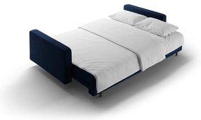 Canapea albastru-închis extensibilă, cu spațiu de depozitare cu tapițerie din catifea 222 cm Bali – Cosmopolitan Design