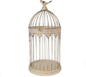 Set 2 colivii decorative pentru pasari, maro, din metal, aspect vintage