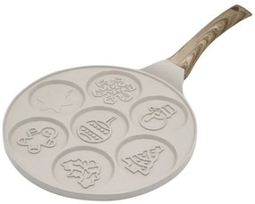 Plită pentru clătite Klausberg KB 7970, 26,5 cm, 7 compartimente, Acoperire antiaderentă, Inducție, Bej