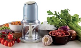 Tocator alimente Ariete VINTAGE 0438/05, 400W, 600 ml, 2 viteze, Otel inoxidabil, Albastru