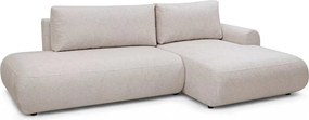 Colțar extensibil Lotulis L II pe dreapta - tricot crem hidrofob Blur 01