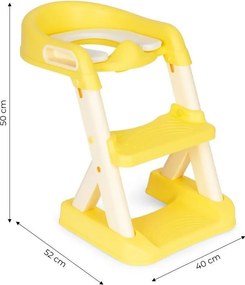 Toaletă cu reductor de scări galben